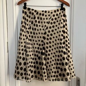 Silk polka dot skirt